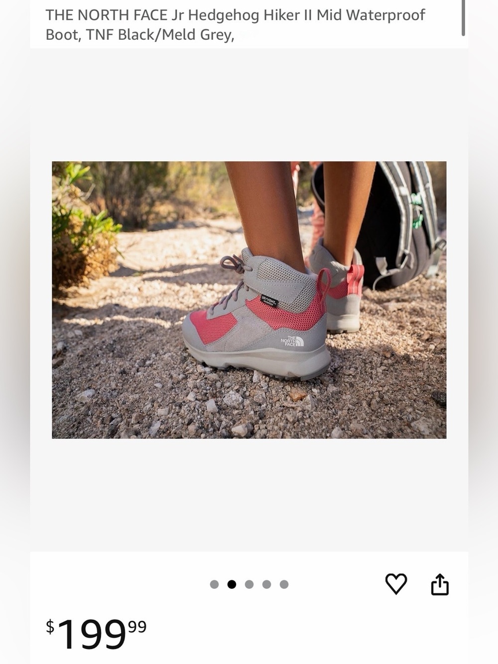 North Face JR 5 Hiking Boots